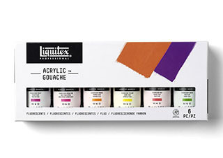 Liquitex Acrylic Gouache 59ml Fluorescents Set of 6
