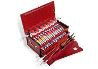 Lukas 1862 Oil Color Set of 7 Mediums and Assorted Supplies