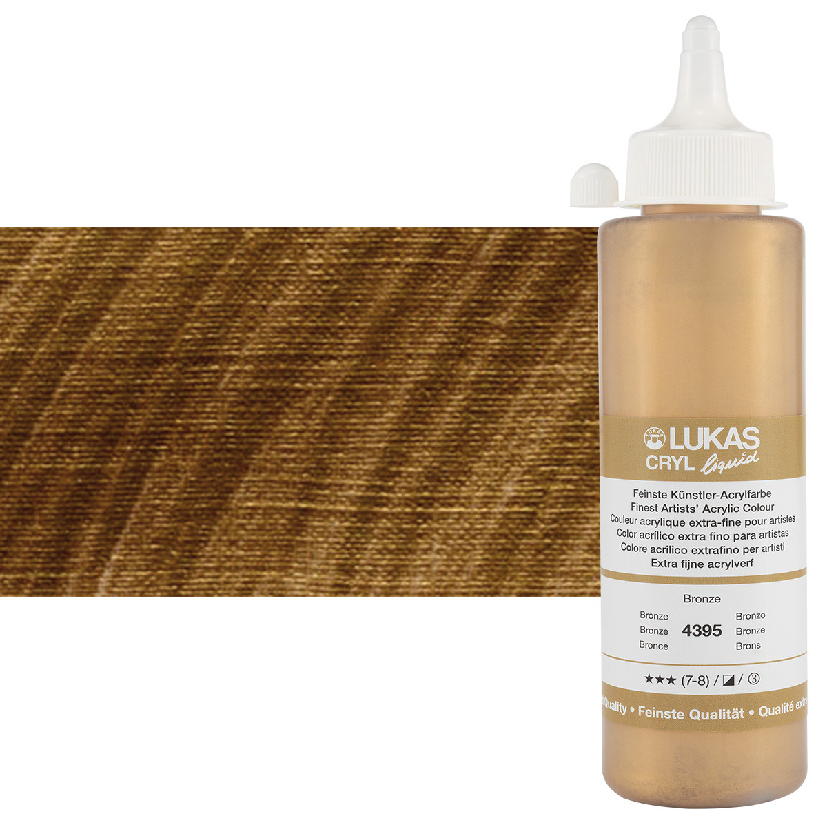 Lukas Cryl Liquid Acrylic Paint Bronze 250ml Bottle - (83304)