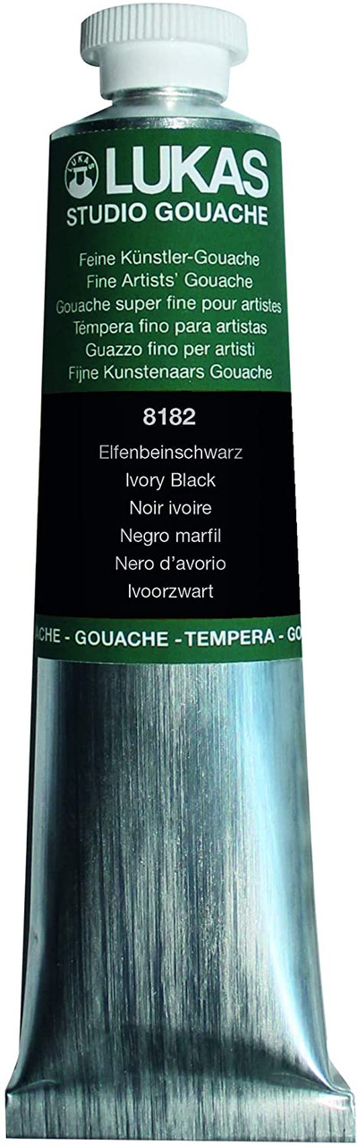 Lukas Designer Gouache Ivory Black 75ml Tube - (59225)