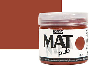 Pebeo Acrylic MAT Pub 140ml Jar Burnt Sienna - (200029620)