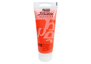 Pebeo Studio Acrylic 100ml Fluorescent Orange - (200024187)
