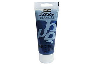 Pebeo Studio Acrylic 100ml Iridescent Blue Black - (200024194)