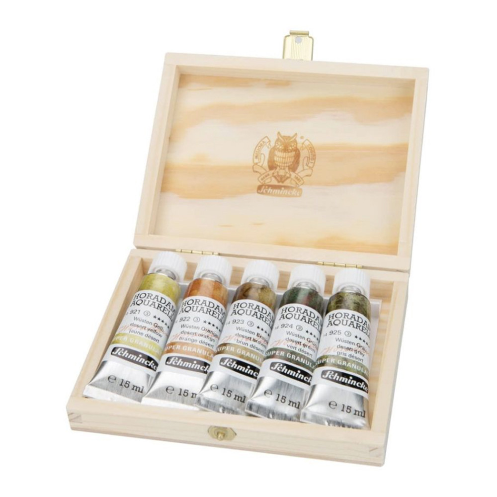 Schmincke Horadam Super Granulating Watercolor 15ml Desert 5 Color Set