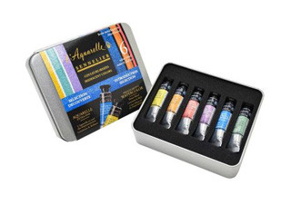 Sennelier Watercolor Set of 6 Intro Iridescent 10 ml Tubes