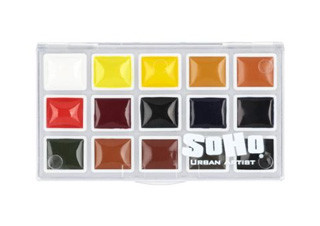 SoHo Semi-Moist Watercolor Whole Pan Color Set of 15