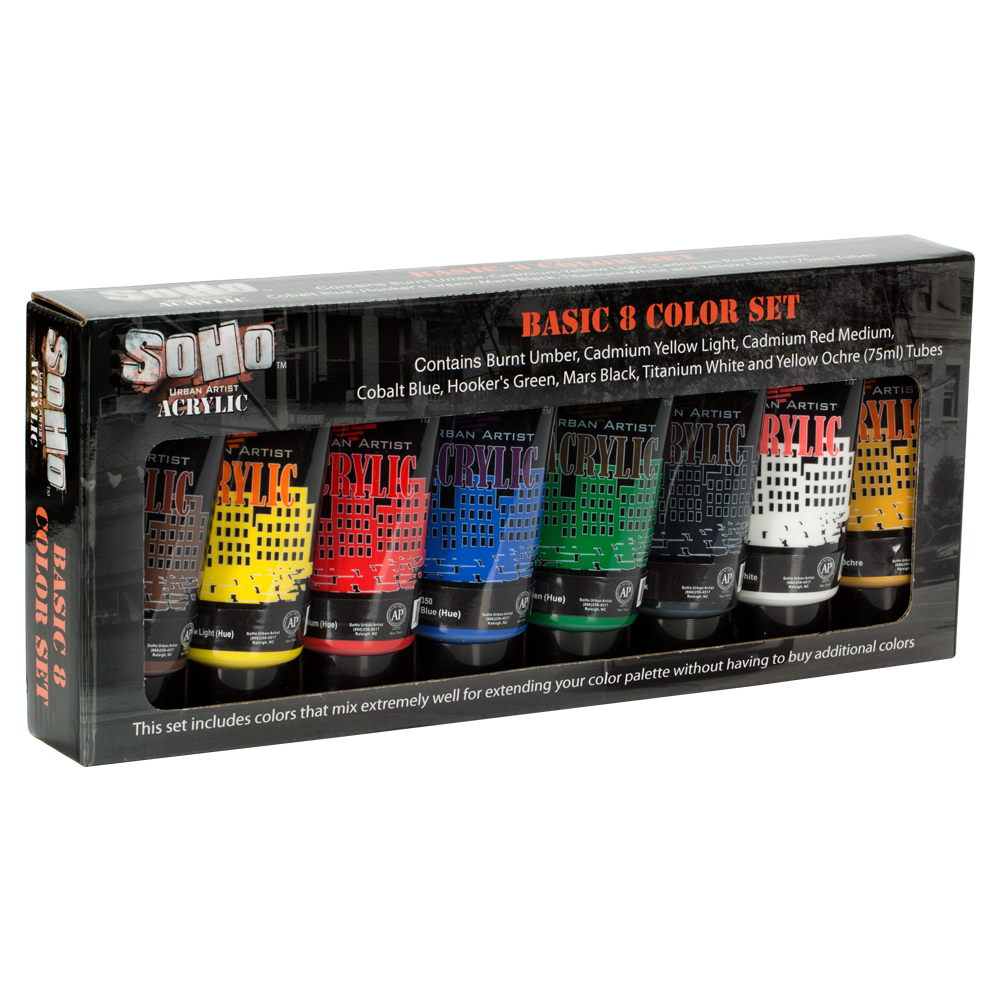 SoHo Urban Artist Acrylic 75mL Basic Set of (8) - (87886)
