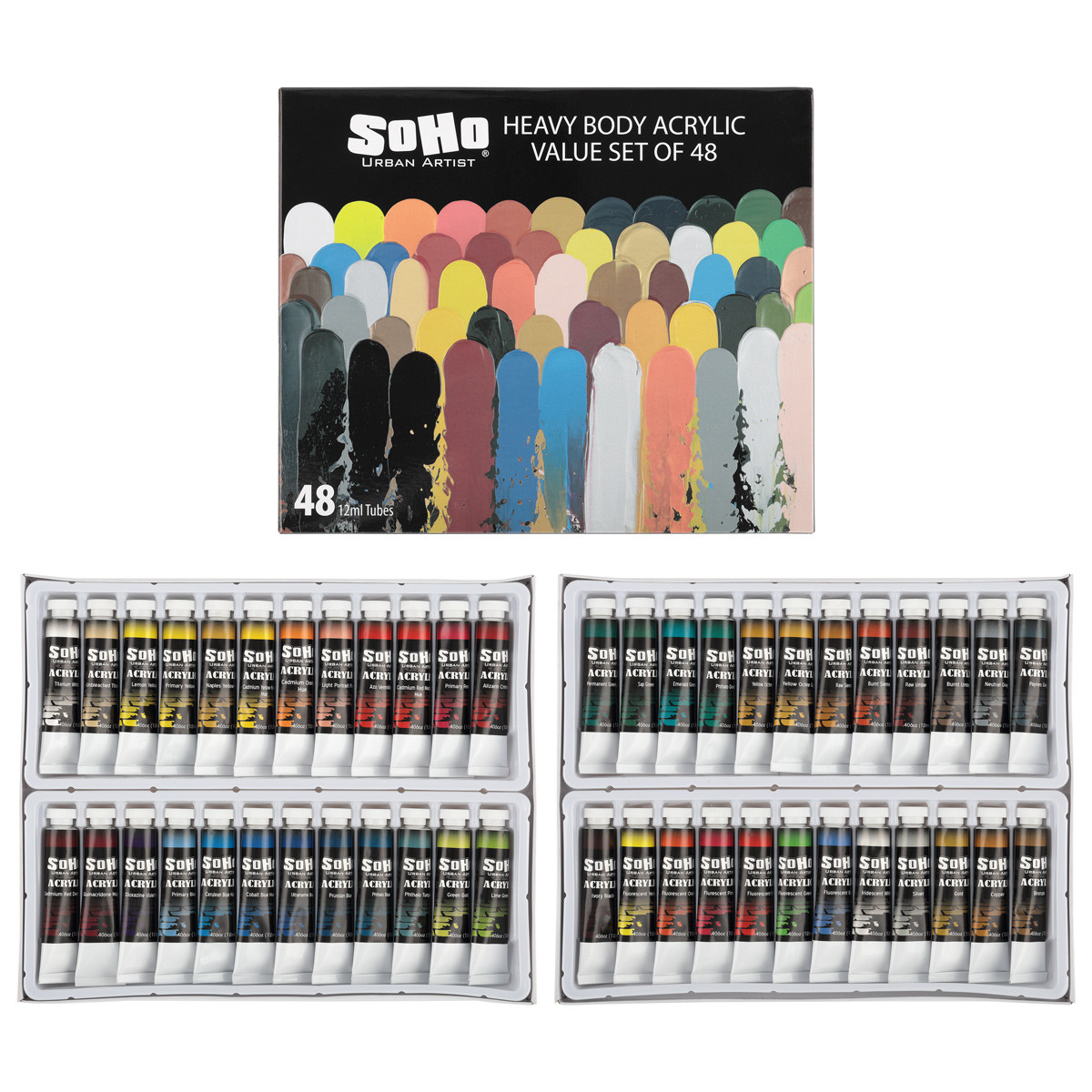 SoHo Urban Acrylic 12mL Value Set of (48) - (90469)