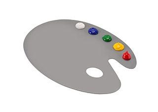 SoHo Urban Artist Gray Oval Peel-Off Palette