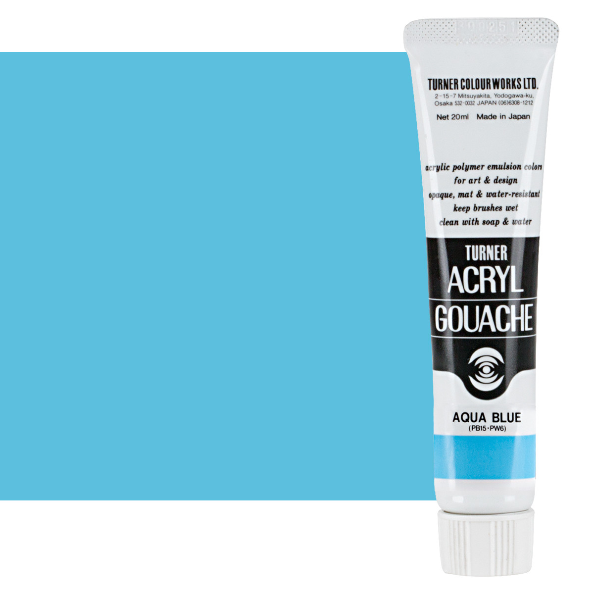 Turner Acryl Gouache Aqua Blue 20ml Tube - (73482)