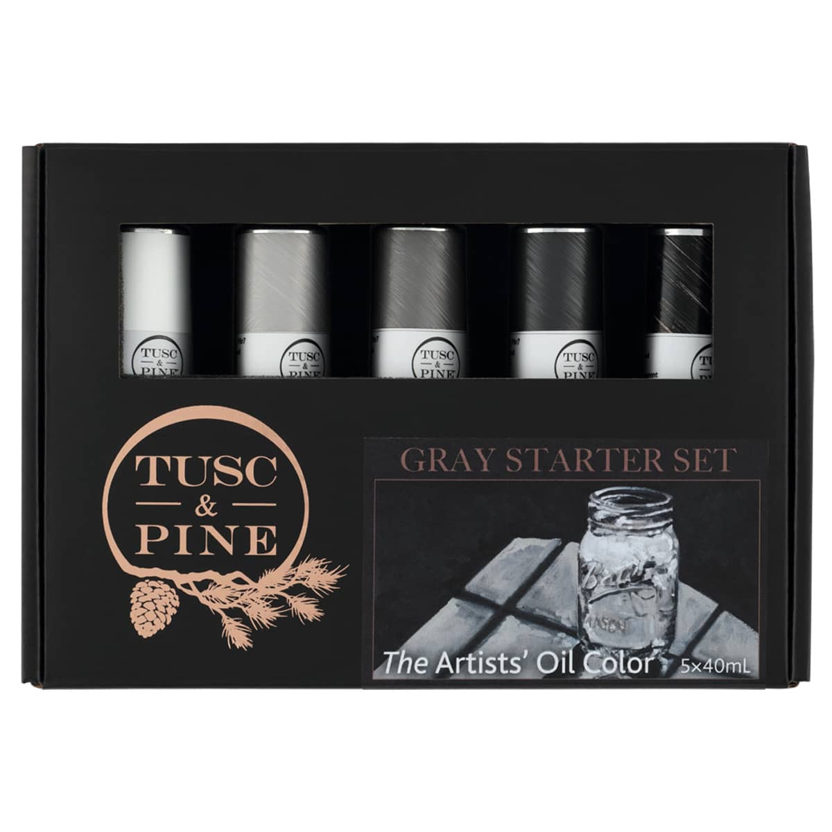 Tusc & Pine Oil Color 40ml Grays Starter Set of 5