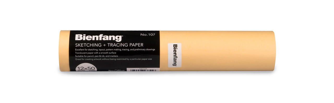 "Bienfang #107 Canary Sketching Paper Roll 12""x50 yd."