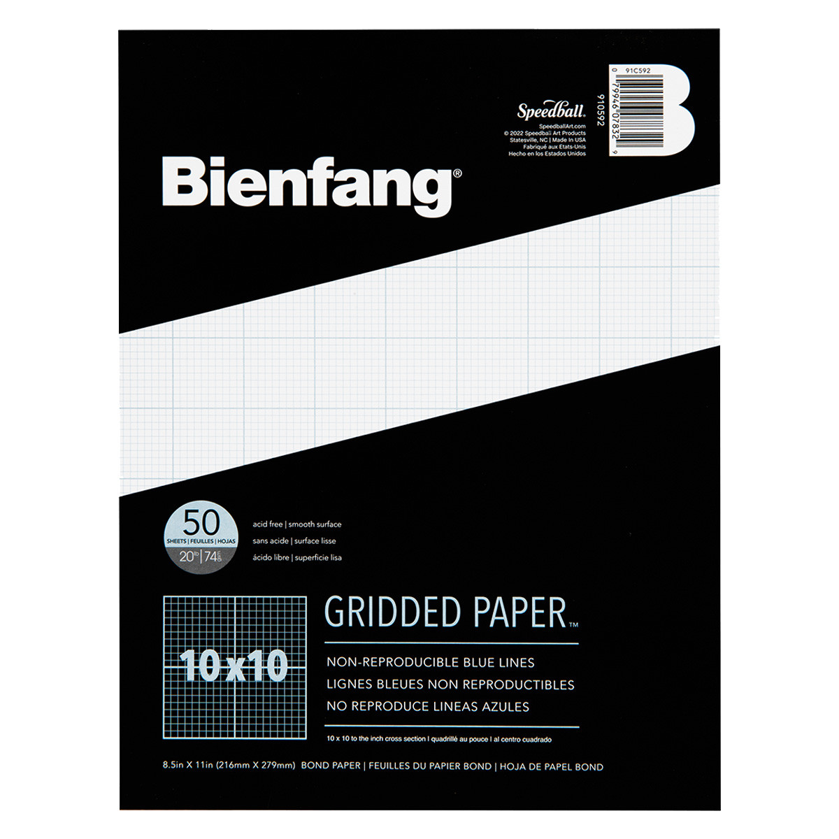 Bienfang 10x10 Cross Section 8.5x11 Gridded Paper