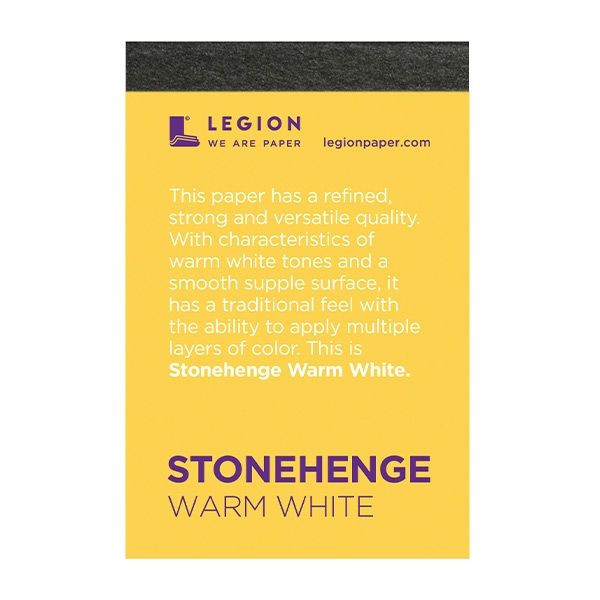 Legion Stonehenge Drawing & Printmaking Pad 2.5x3.75 Warm White (15 Sheets)