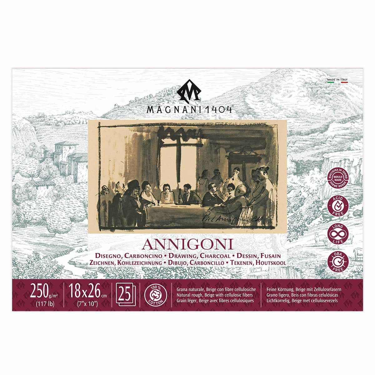 Magnani Annigoni 117 lb. Drawing Paper Pad 7x10 in (18x26cm)