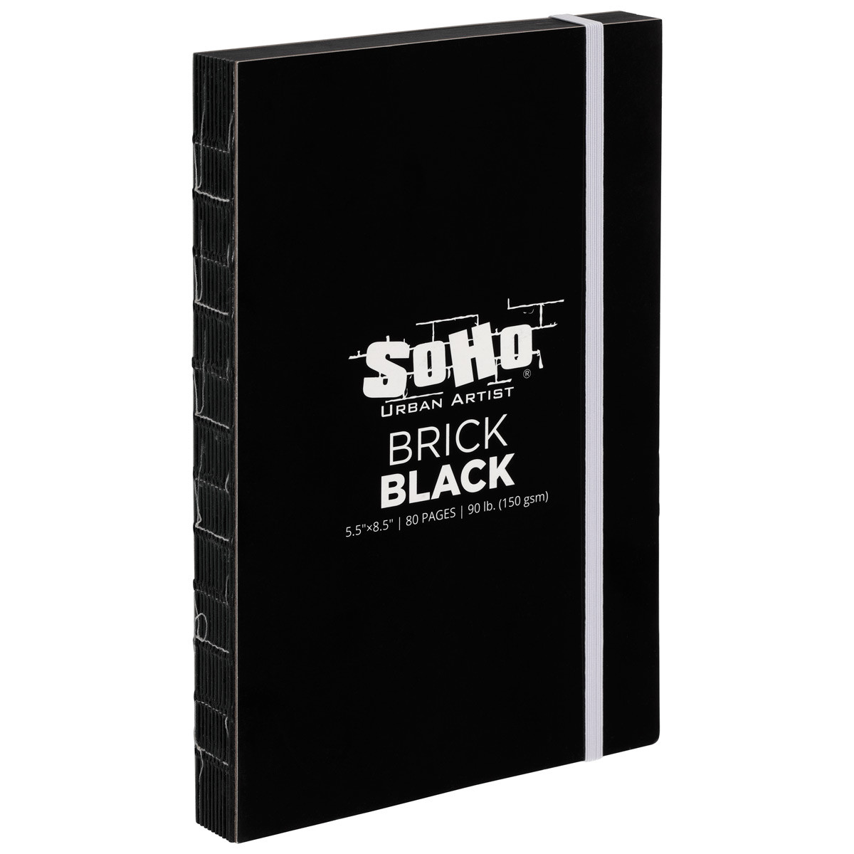 SoHo Brick Journal 150 gsm 5.5x8.5 Black Paper (80 Sheets)