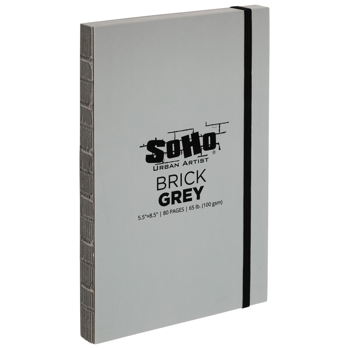 SoHo Brick Journal 100 gsm 5.5x8.5 Grey Paper (80 Sheets)