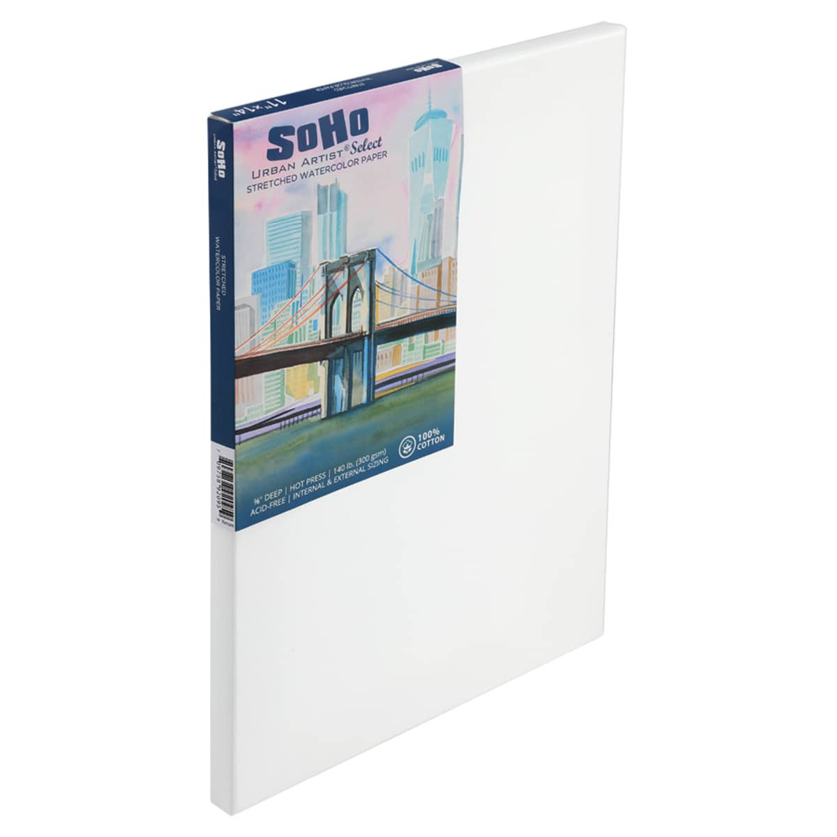 SoHo Select Stretched Watercolor Paper 5/8 In. Deep 140 lb. Hot Press 5x7