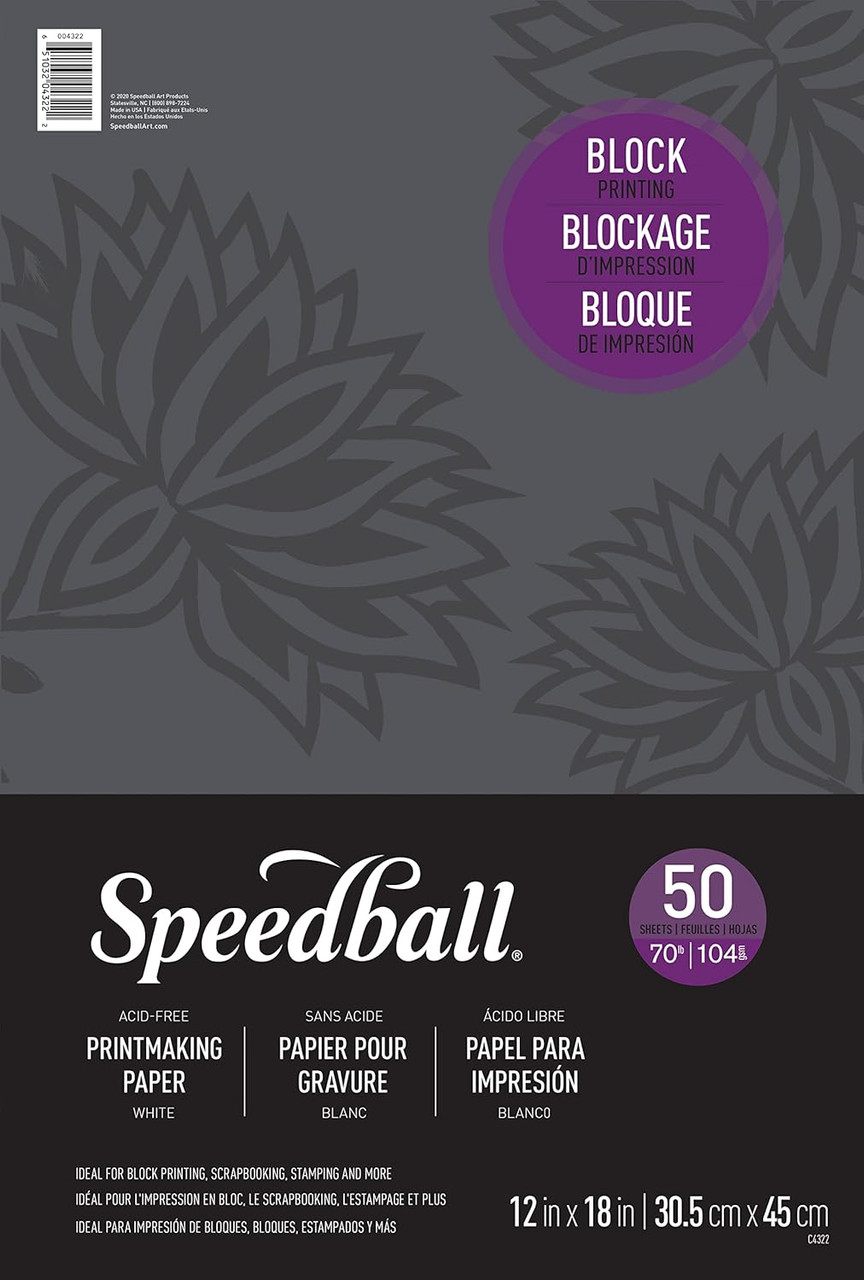 Speedball Block Printing Printmaster Paper Pad 12X18 (50 Sheets)