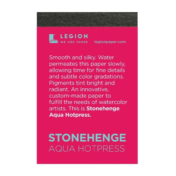 Stonehenge Aqua Watercolor 140 lb. Hot Press 2.5x3.75in Mini Pad
