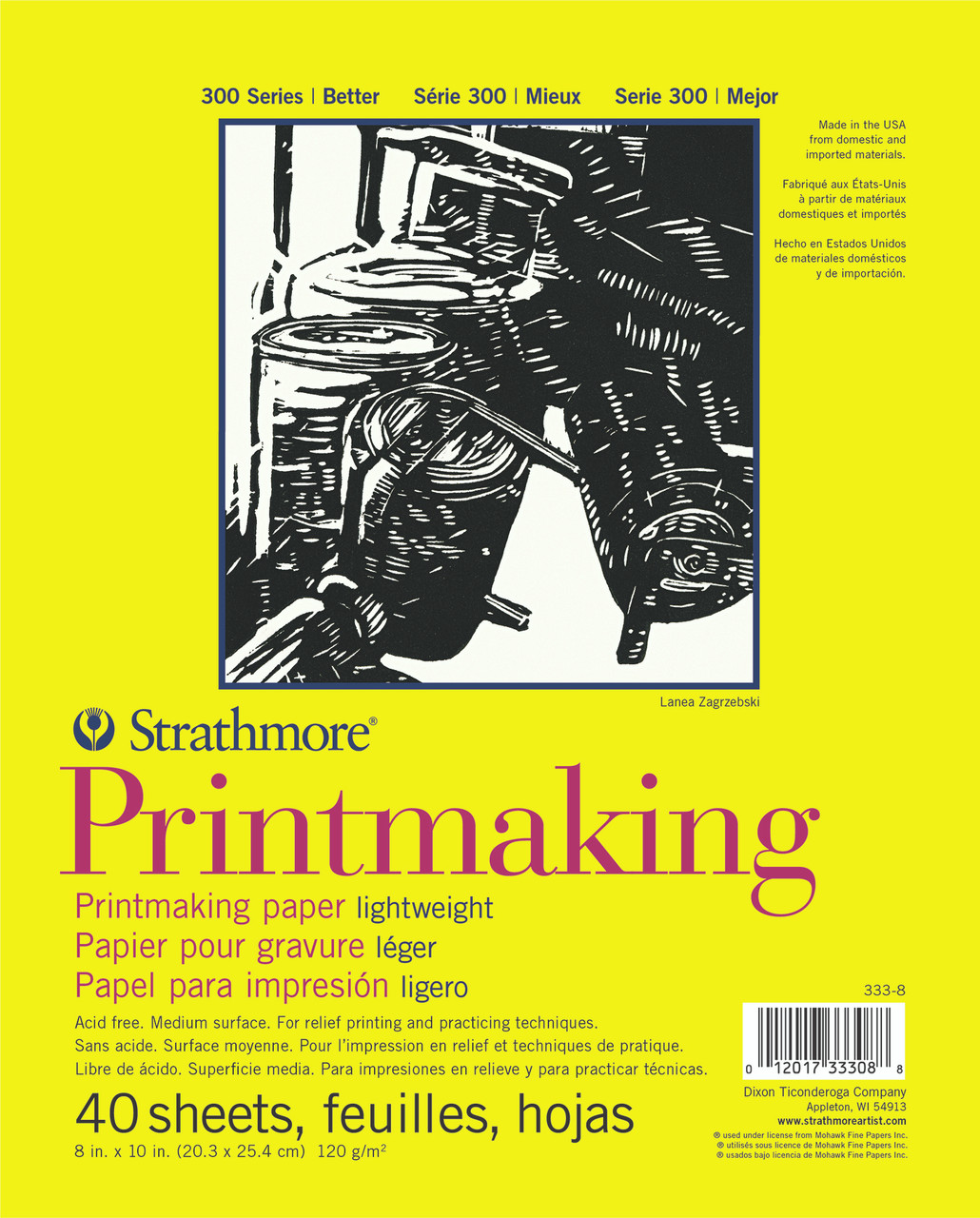 Strathmore 300 Series Printingmaking Pad 8x10 (40 Sheets)