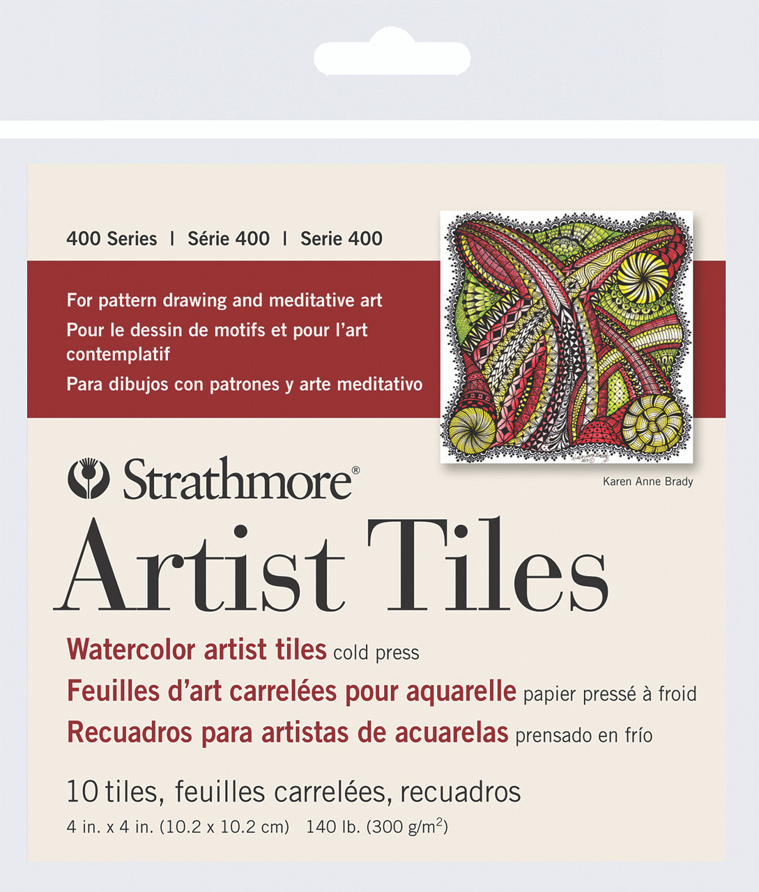 Strathmore 400 Series Artist Tiles Watercolor 140 lb. 4x4 Pack of 20