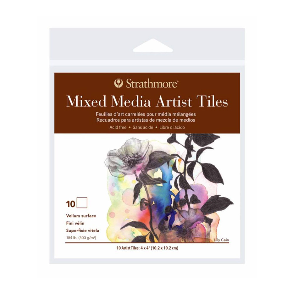 Strathmore 400 Series Artist Tiles Mixed Media 4x4 Pack of 10