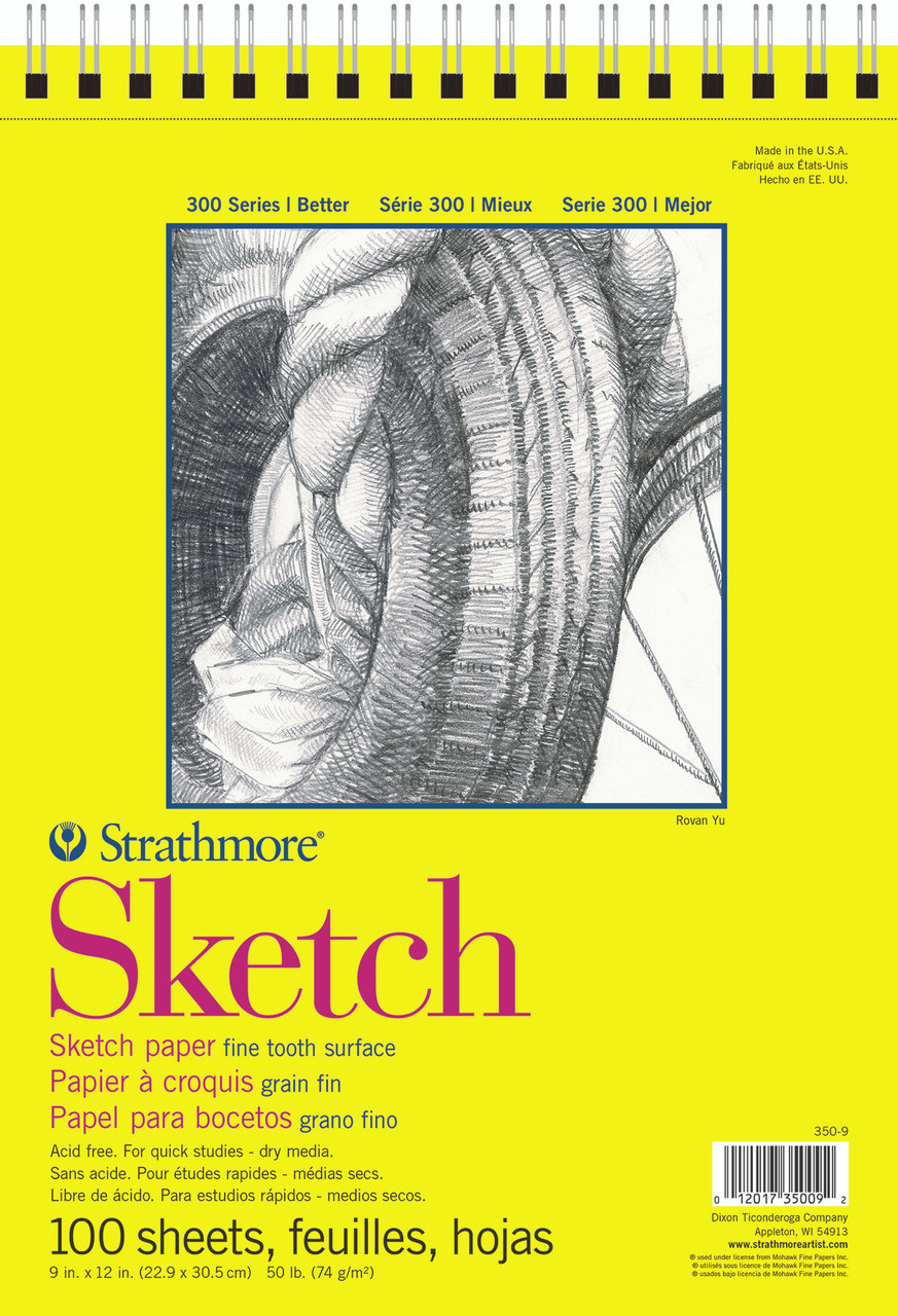 Strathmore 300 Series Spiral Bound Sketch Pad 9x12