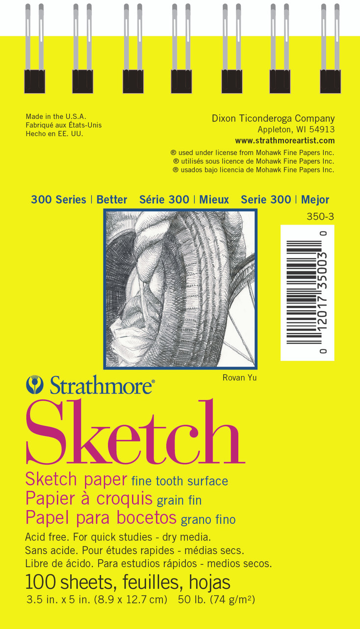 Strathmore 300 Series Spiral Bound Sketch Pad 3.5x5