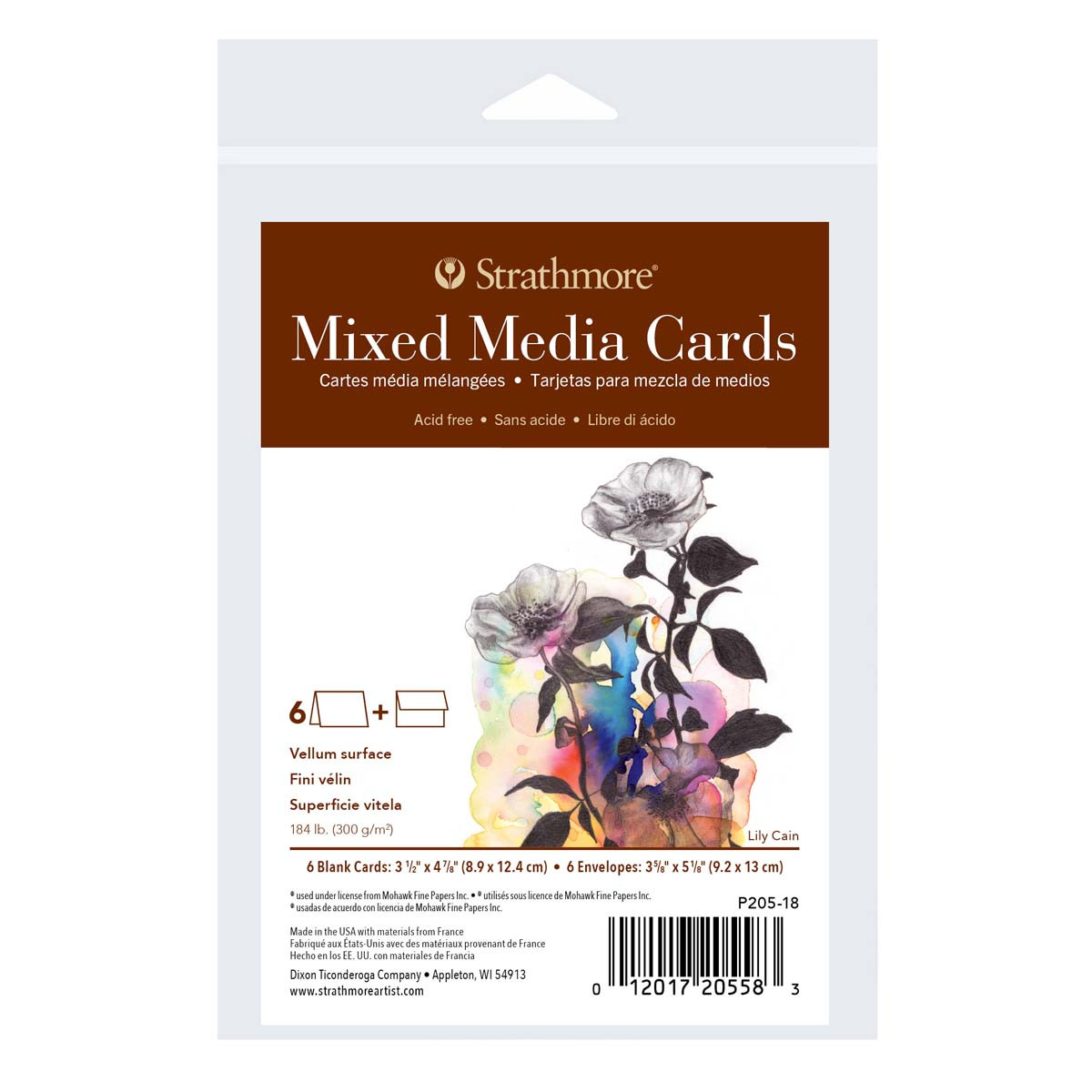 Strathmore Cards 3.5x4.875in. 400 Series Mixed Media Pack of 6