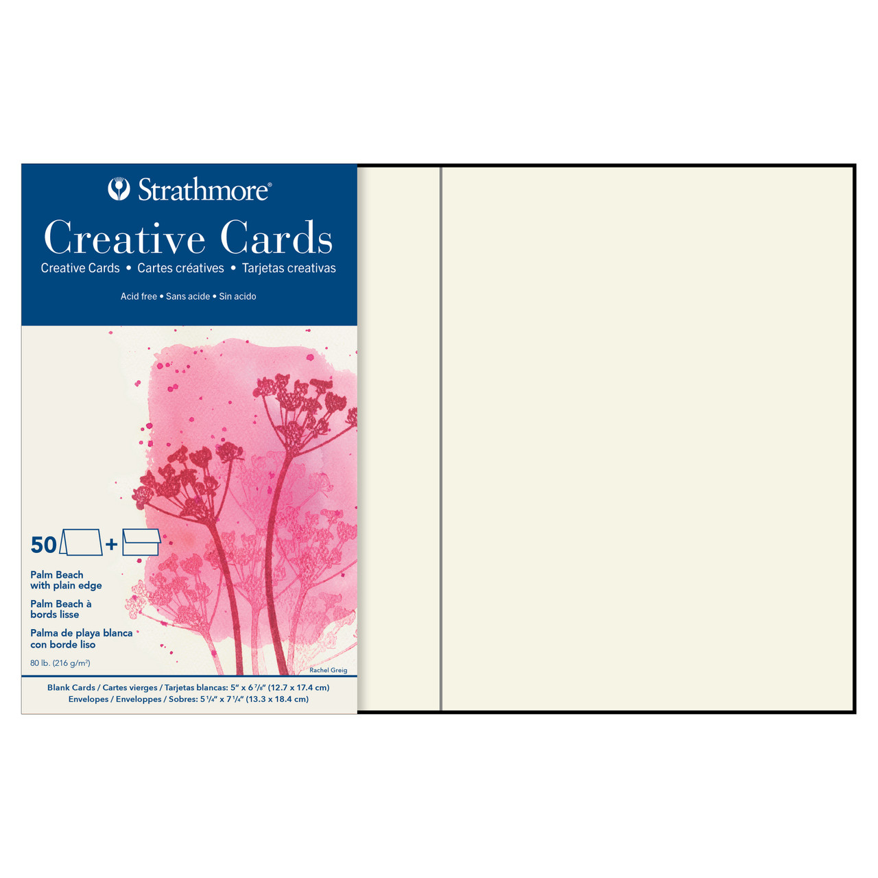 Strathmore Cards 5x6.875in. Palm Beach White Pack of 50