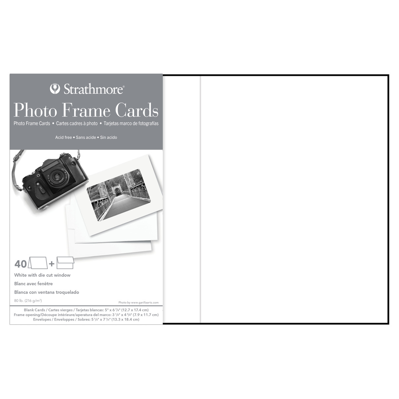 Strathmore Cards 5x6.875in. Photo Frame White Pack of 40