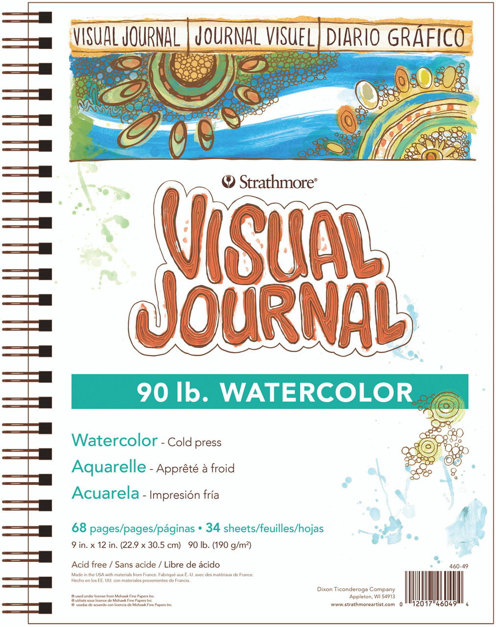 Strathmore Visual Art 90 lb. Watercolor Journal 9x12