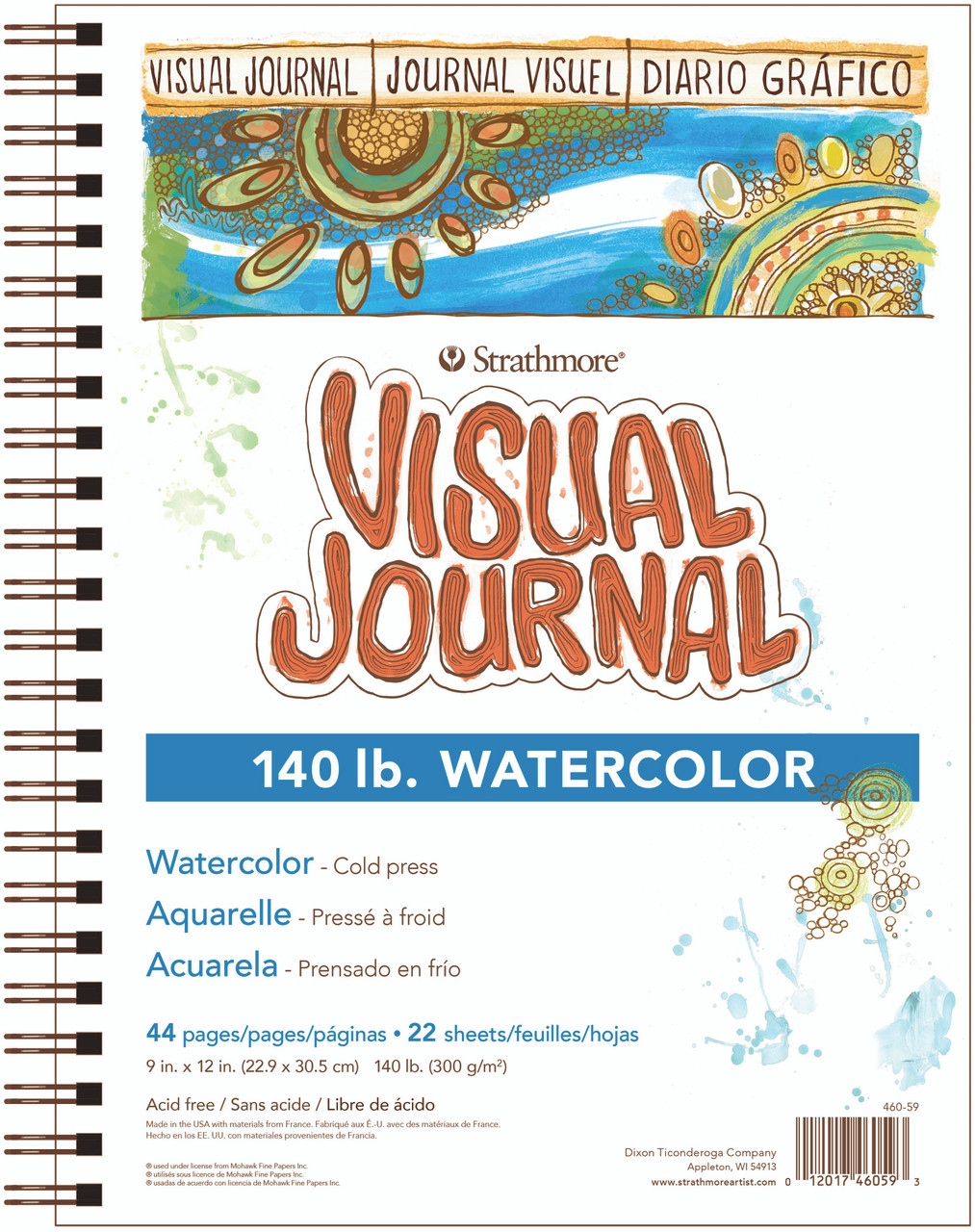 Strathmore Visual Art 140 lb. Watercolor Journal 9x12