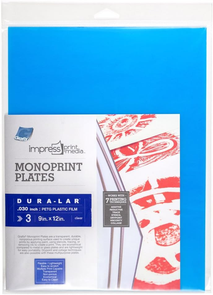 Grafix Impress Monoprint Plate 9x12 in. 3 Pack - (200018176)