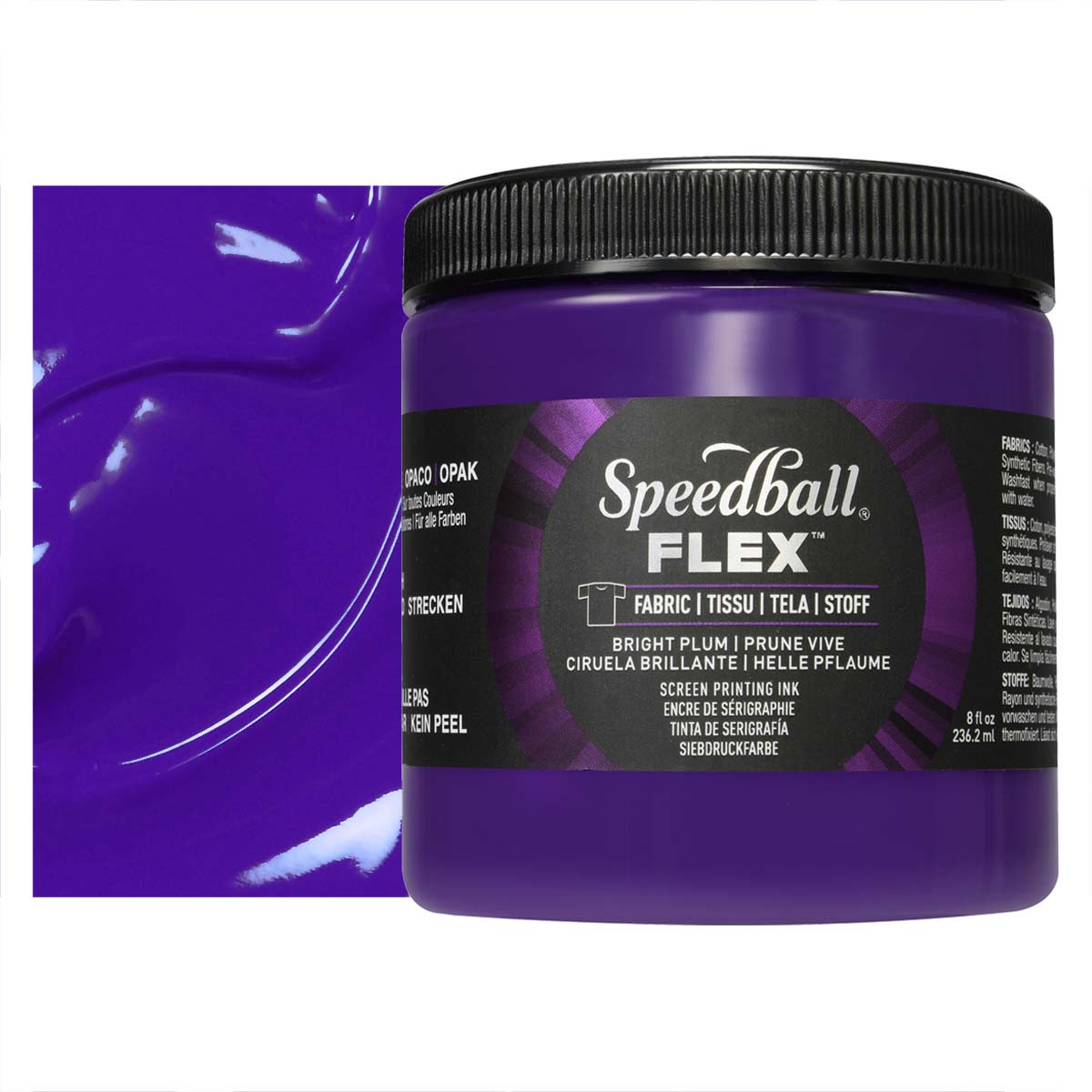 Speedball Flex Fabric Screen Print Ink 8oz Bright Plum - (200043327)