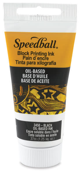Speedball Oil-Based Block Printing Ink 1.25 oz Black - (1000970331)