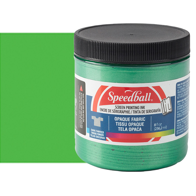 Speedball Opaque Fabric Screen Printing Ink Emerald 8 oz. - (70412)