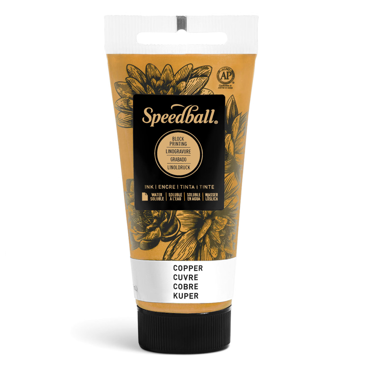 Speedball Water-Soluble Block Printing Ink 1.25 oz. Copper - (1000080803)
