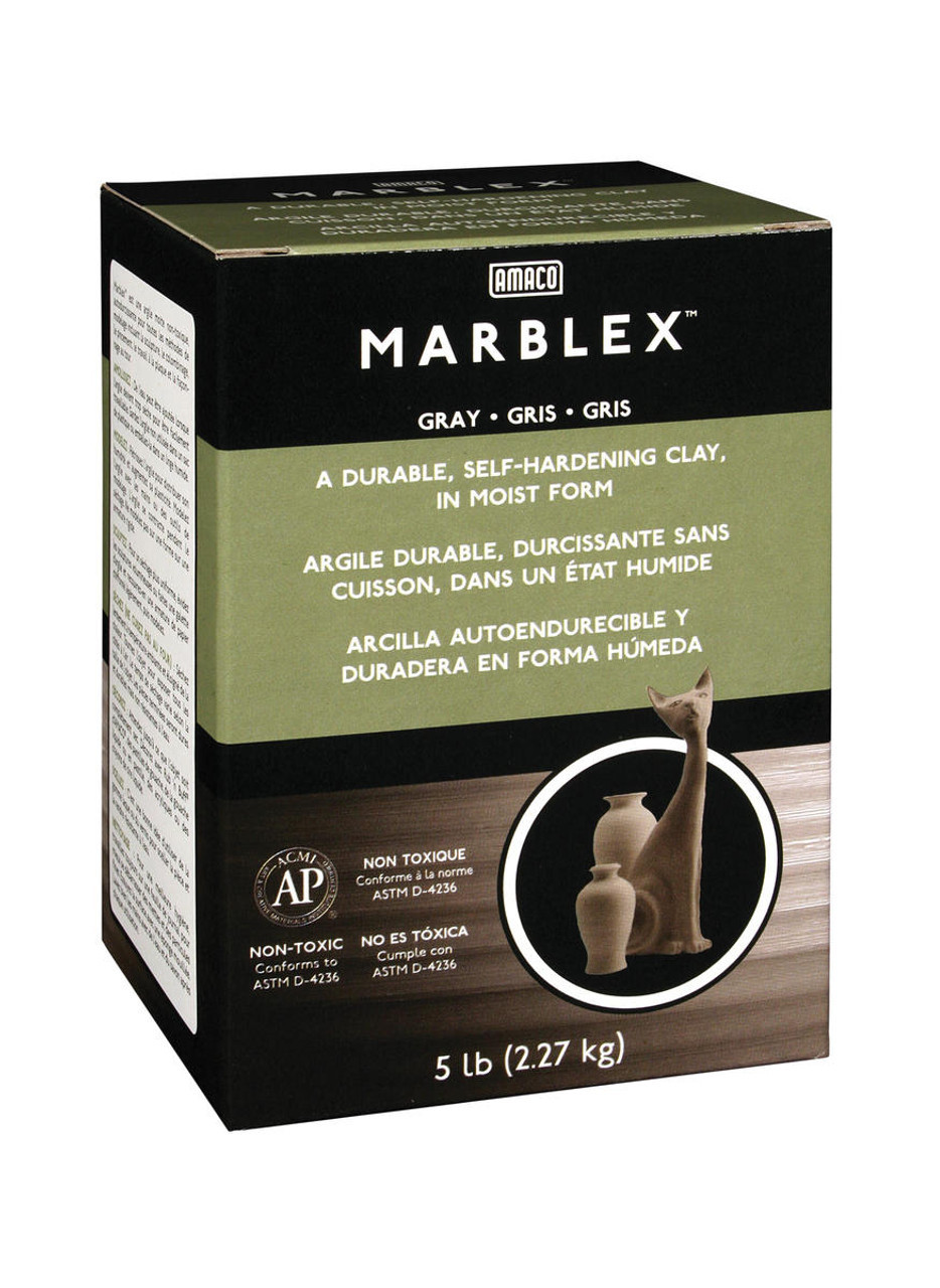 Amaco Self-Hardening Clay Gray Marblex 5lb - (42521)
