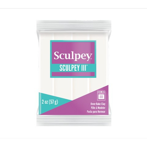 Polyform Sculpey III Polymer White Modeling Clay 2oz Bar - (100016404)