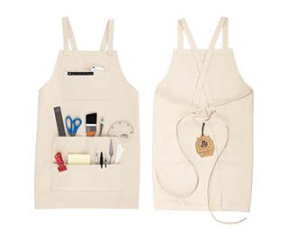 New York Central Professional Cross-Back Artist Apron Natural - (90398)