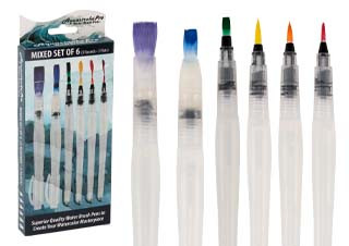 Aquastroke Pro Water Brush Mixed Set of 6 - (90392)