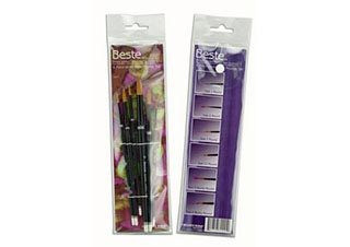 Beste Golden Taklon Short Handle Brushes Value 6 Set