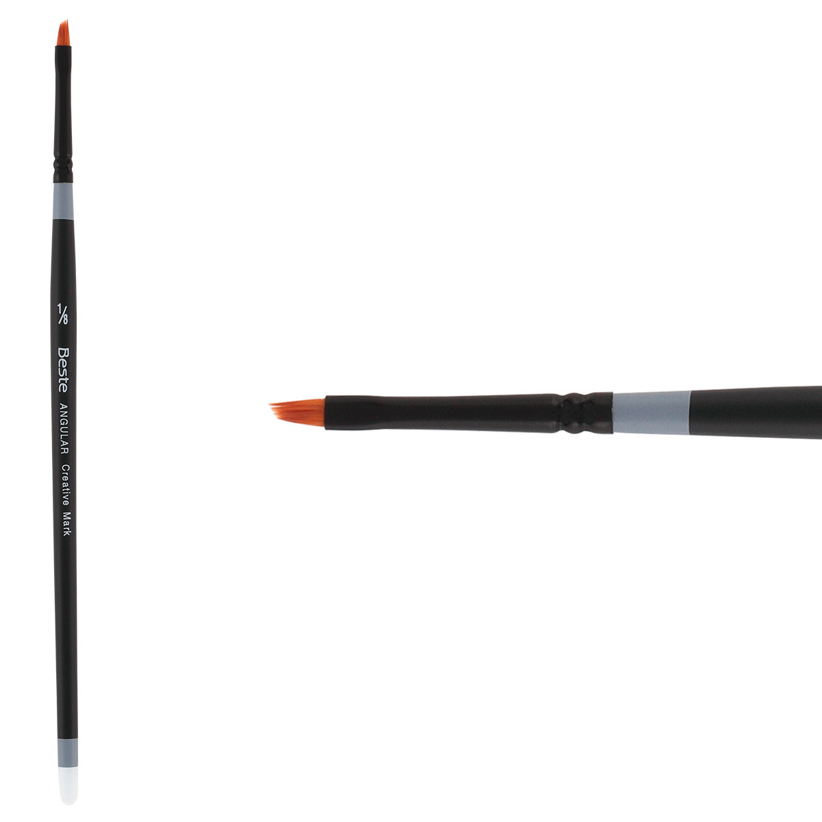 Beste Golden Taklon Short Handle Angular Brush 1/8 in. - (72373)