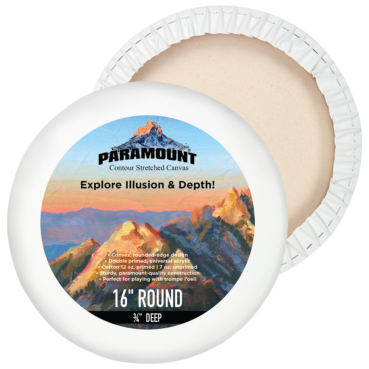 Paramount Contour Round Stretched Canvas 16" - (92731)