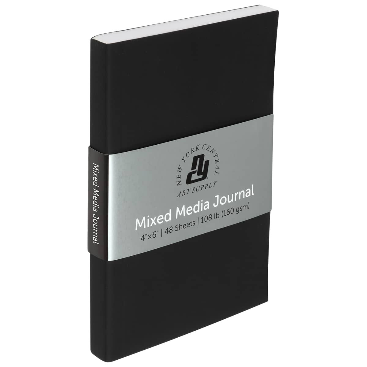 New York Central Mixed Media Journal 160gsm 4"x6" Black - (92818)
