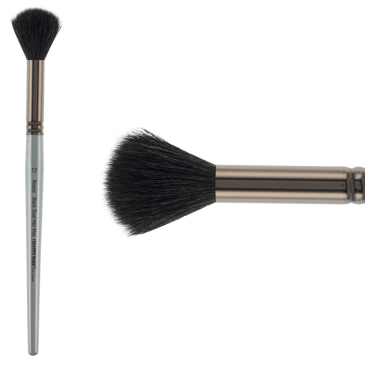 Creative Mark Black Goat Hair Mop Round Size 12 - (90818)