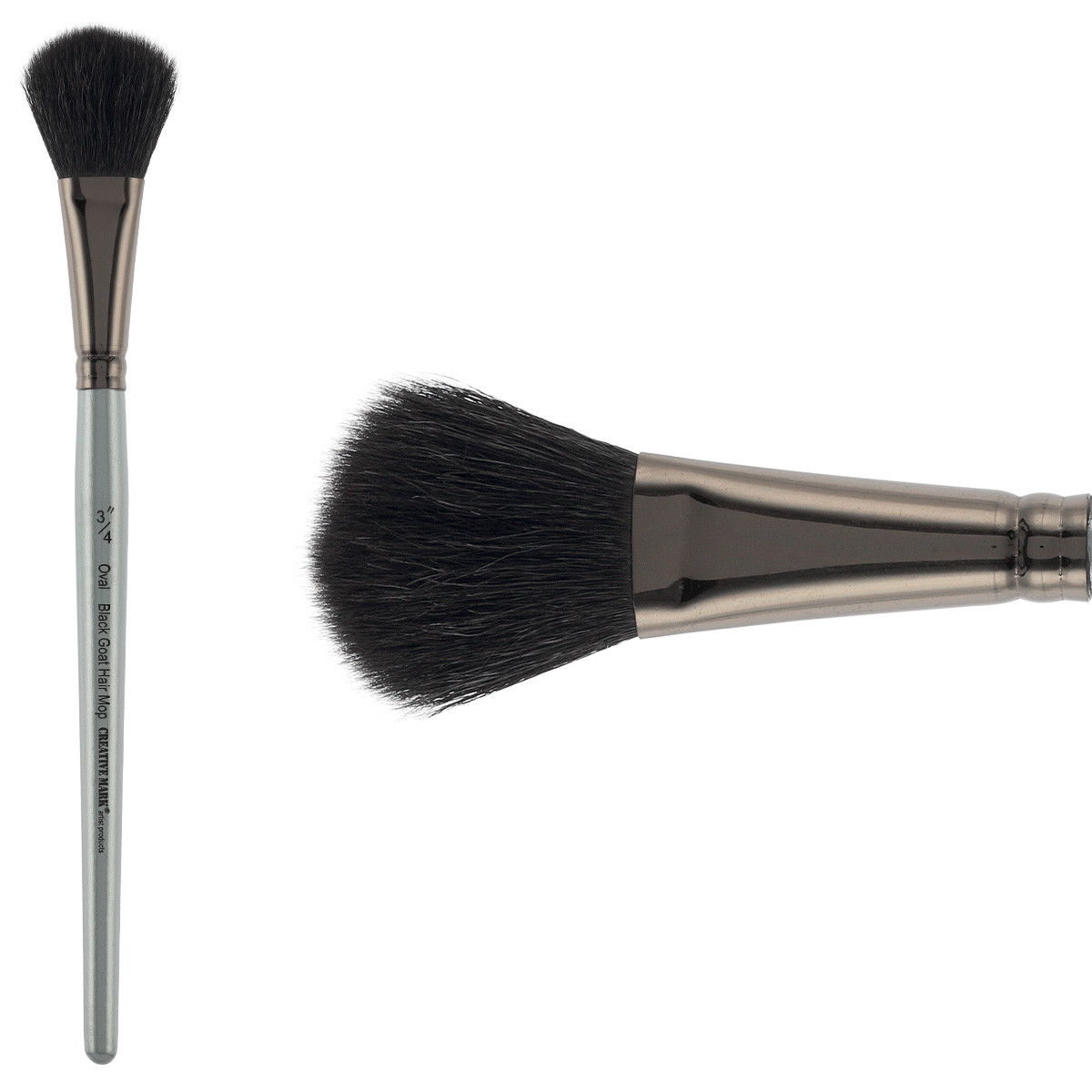 Creative Mark Black Goat Hair Mop Oval 3/4 in. - (90815)