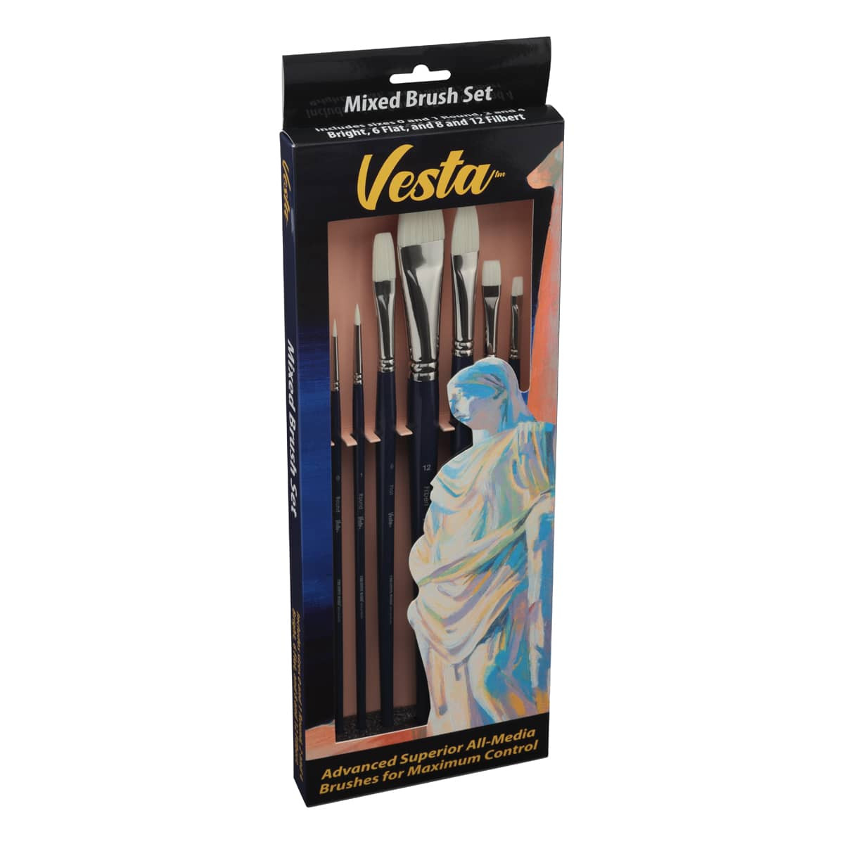Creative Mark Vesta Synthetic Bristle Mixed Brush Set of 7